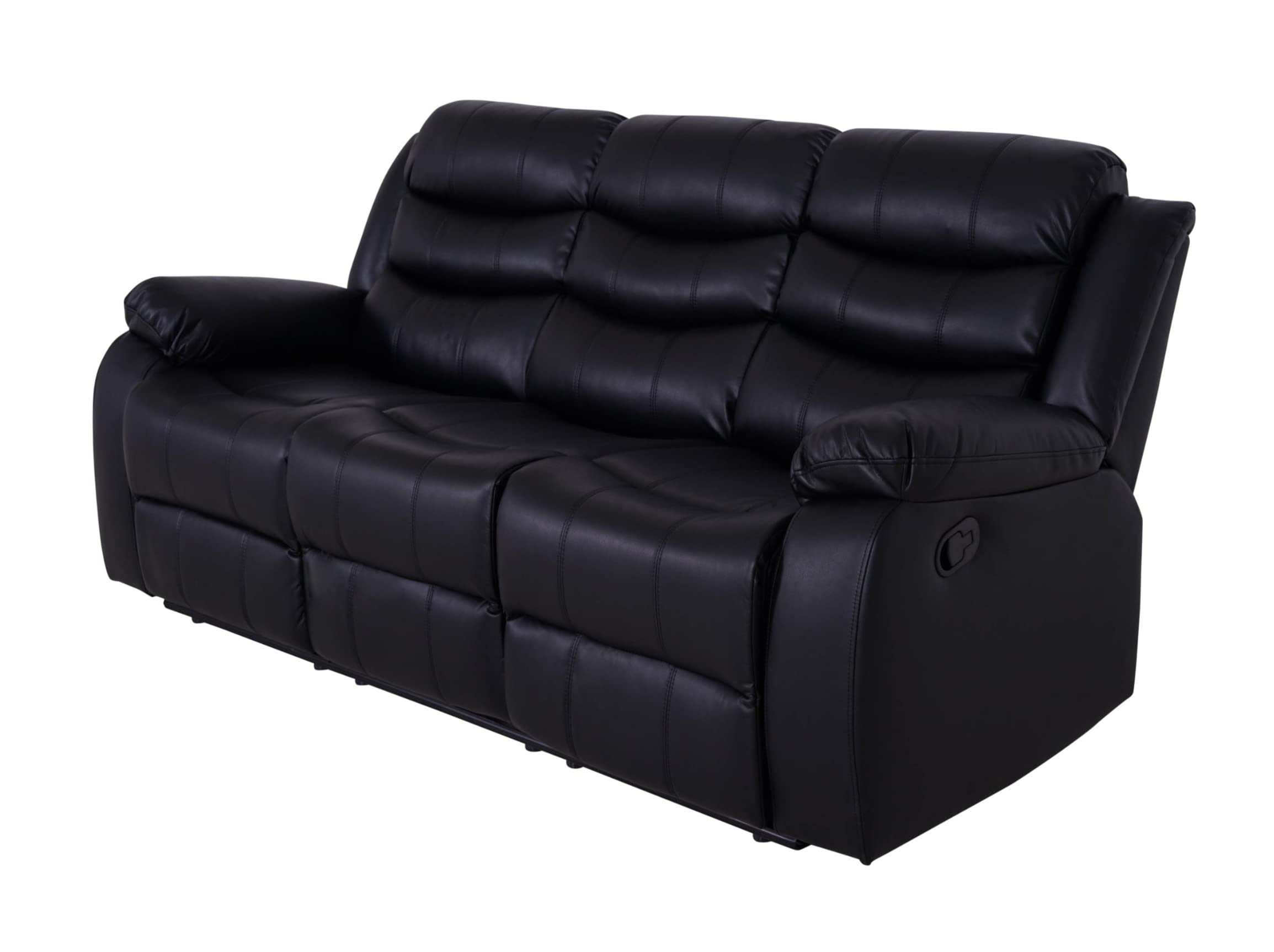 Version 1.0.0 ROMA LEATHER BLACK 3 SEATER
