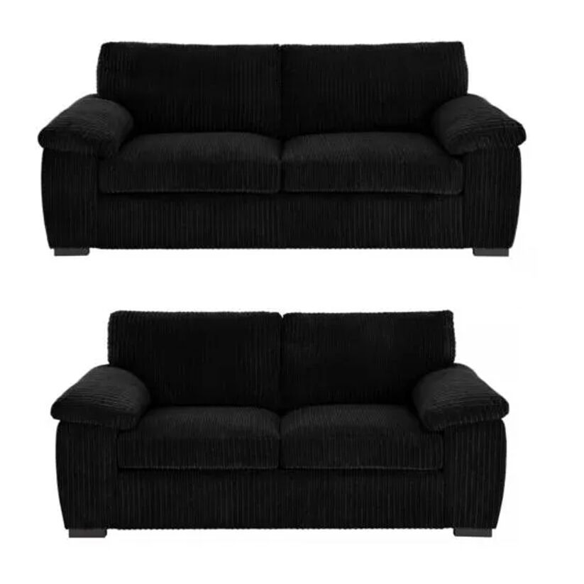 Amalfi Jumbo Cord Black 3+2 Main amalfi jumbo cord 3+2 black