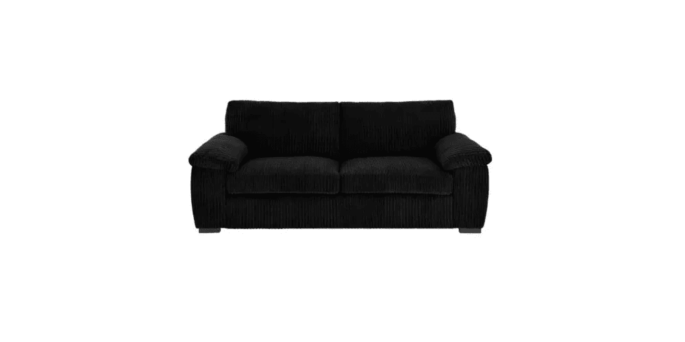 Amalfi Jumbo Cord Black Sofa 3+2 Fabric Sofa in Black 2 Amalfi Jumbo Cord Black Sofa 3+2 Fabric Sofa in Black